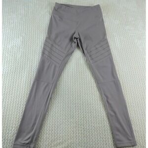 Zella Leggings Womens SIZE M Gray Moto High Rise Stretch Athletic Yoga Pants